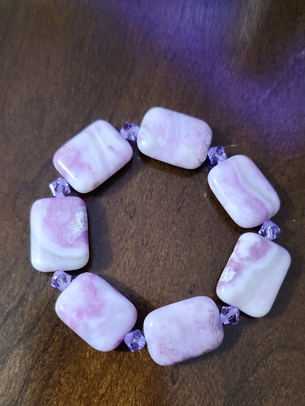 Handmade Lavender Amethyst  Bracelet